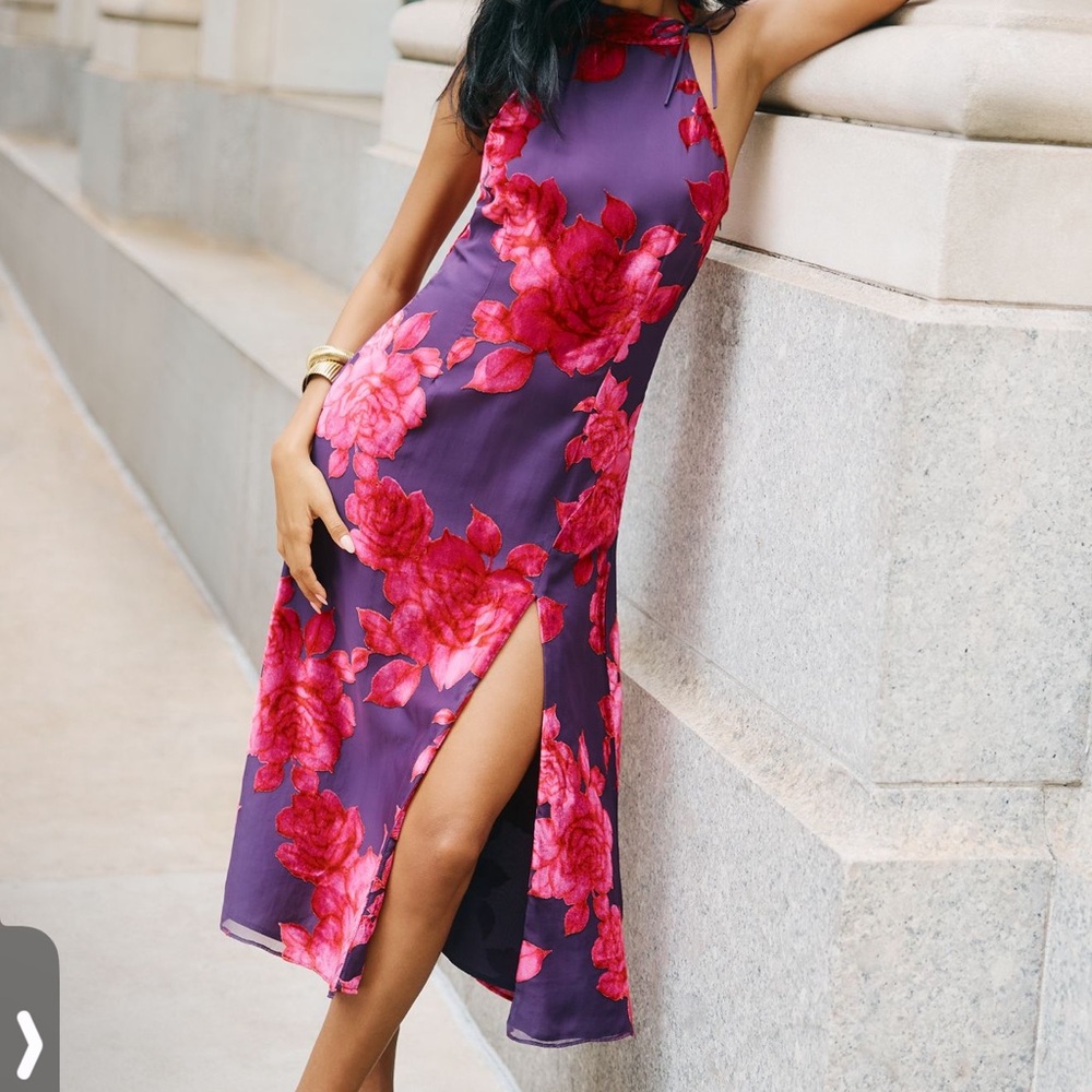 Hutch Purple and Red Floral Dress